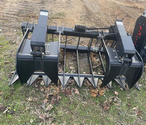 heavy duty skid steer rock grapple|extreme root grapple rake attachments.